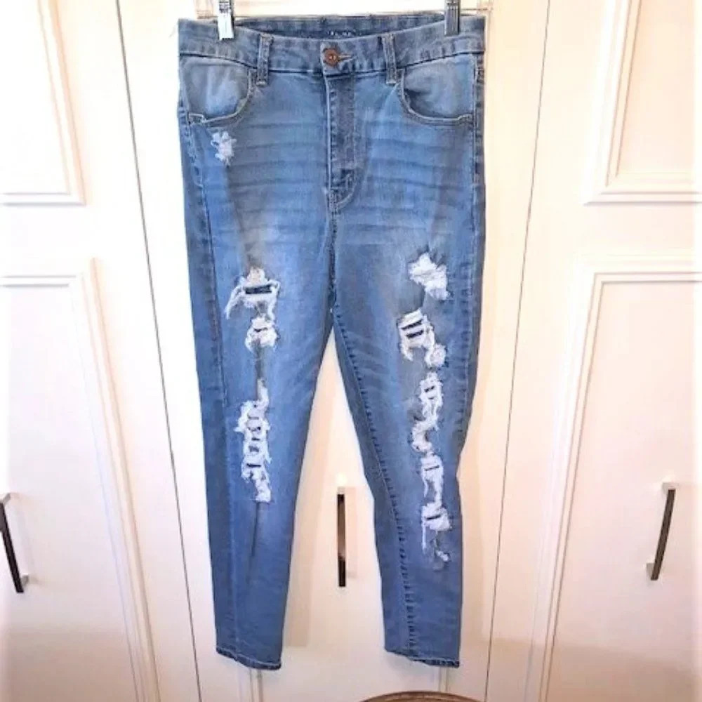 high rise‎ blue skinny jeans  13